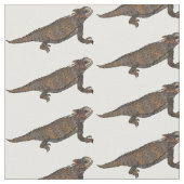 リーガルの角トカゲ漫画イラストレーション ファブリック (クローズアップ)