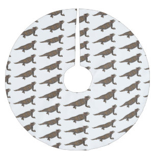 リーガルの角トカゲ漫画イラストレーション ブラッシュドポリエステルツリースカート