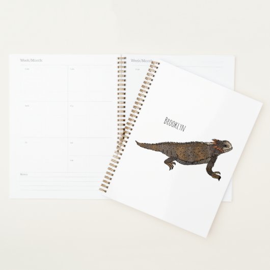 リーガルの角トカゲ漫画イラストレーション プランナー手帳 (ディスプレー)
