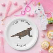 リーガルの角トカゲ漫画イラストレーション ペーパープレート (パーティー)