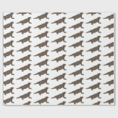 リーガルの角トカゲ漫画イラストレーション ラッピングペーパー (フラット)