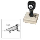 リーガルの角トカゲ漫画イラストレーション ラバースタンプ (押印)