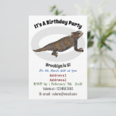 リーガルの角トカゲ漫画イラストレーション 招待状 (スタンド正面)