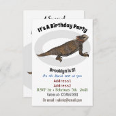 リーガルの角トカゲ漫画イラストレーション 招待状 (正面/裏面)