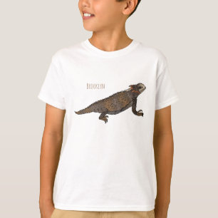 リーガルの角トカゲ漫画イラストレーション Tシャツ