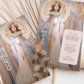 リーガルアールヌーボー結婚のメニューカード金ゴールドアクセント 招待状