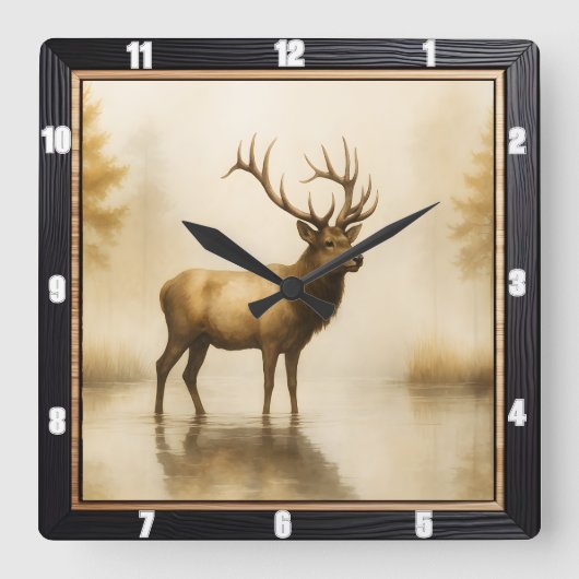 リーガルエルクミスティウォーター スクエア壁時計 (正面)