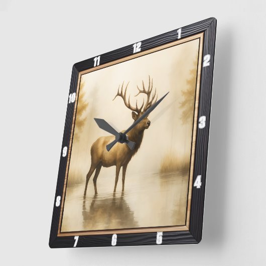 リーガルエルクミスティウォーター スクエア壁時計 (傾斜)