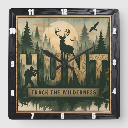 リーガルエルクミスティウォーター スクエア壁時計 (正面)