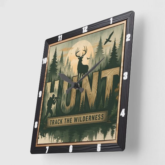 リーガルエルクミスティウォーター スクエア壁時計 (傾斜)