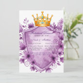 リーガルエレガンスパープルウォーターカラーリハーサルディナー 招待状 (スタンド正面)