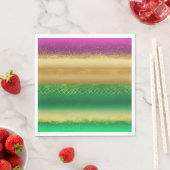 "リーガルエレガンス：グリーン&金ゴールド紙"? スタンダードランチョンナプキン (インサイチュ)