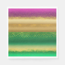 "リーガルエレガンス:グリーン&金ゴールド紙"? スタンダードランチョンナプキン