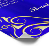 リーガルエレガントゴールデンタイポグラフィシーティングチャート ポスター (角)