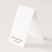 リーガルエレガント金ゴールドとブルーフローリッシュテーブルカード (裏面)