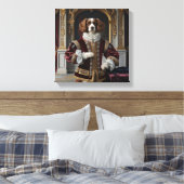 リーガルカニネルネッサンスドッグポートレートデジタルアート キャンバスプリント (インサイチュ (寝室))