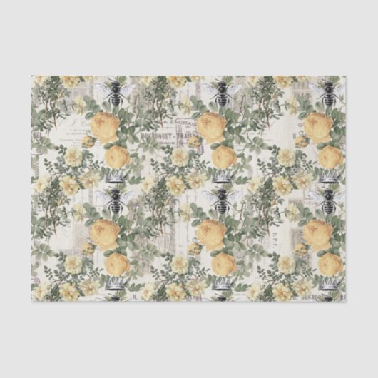 リーガルクイーンビーW/イエローローズオンフェンチ紙 薄葉紙 (正面)