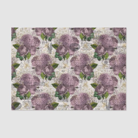 リーガルクイーンビーW/パープルバラヴィンテージ紙 薄葉紙 (正面)