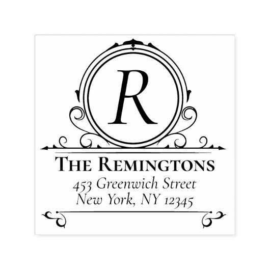 リーガルクラシックエレガントリッチモノグラムラグジュアリー セルフインキングスタンプ (デザイン)