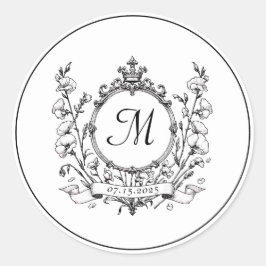 リーガルクラシックフォーマルモノグラム結婚クレスト ラウンドシール