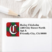 リーガルクランチスホルムタータンチェックモノグラム ラベル (インサイチュ)