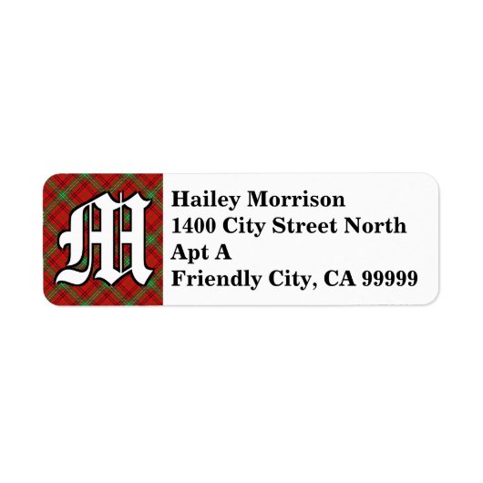 リーガルクランモリソンタータンチェックモノグラム ラベル (正面)