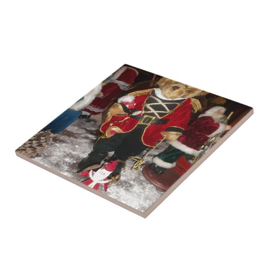 リーガルクリスマステディベアホリデーアートプリント タイル (側面)