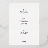 リーガルクレストクラシック、結婚の優雅さ 箔招待状 (裏面)