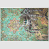 リーガルグリーンヴィンテージフローラクラウドスパイダーアート 薄葉紙 (正面)