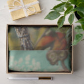 リーガルグリーンヴィンテージフローラ孔雀スパイダーアート 薄葉紙 (ギフト)