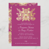 リーガルゴールデンインディアン婚約パーティ 招待状 (正面/裏面)