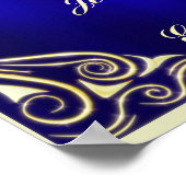 リーガルゴールデンエレガントタイポグラフィウェルカムポスター ポスター (角)