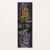 リーガルシルバー&金ゴールドグリフィン ヨガマット (正面)