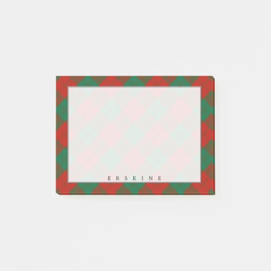 リーガルスコティッシュクランエルスキネタータンチェック ポストイット (正面)