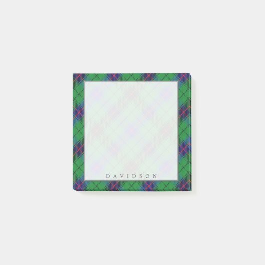 リーガルスコティッシュクランダヴィッドソンタータンチェック ポストイット (正面)