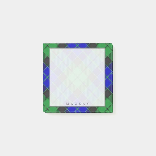 リーガルスコティッシュクランマッケイタータンチェック ポストイット (正面)