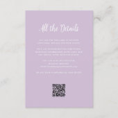 リーガルソフトラベンダー |の結婚詳細QRコード エンクロージャーカード (正面)