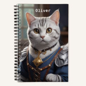 リーガルナイトアメリカンショートヘア威厳のあるネコ ノートブック (正面)