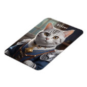 リーガルナイトアメリカンショートヘア威厳のあるネコ マグネット (左側)