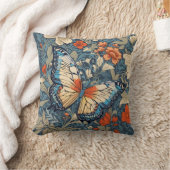 リーガルバタフライアンディストウィリアム・モリスフローラ クッション (ブランケット)