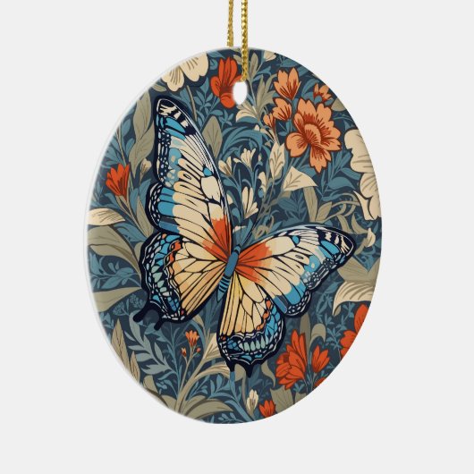 リーガルバタフライアンディストウィリアム・モリスフローラ セラミックオーナメント (右)