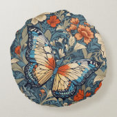 リーガルバタフライアンディストウィリアム・モリスフローラ ラウンドクッション (裏面)