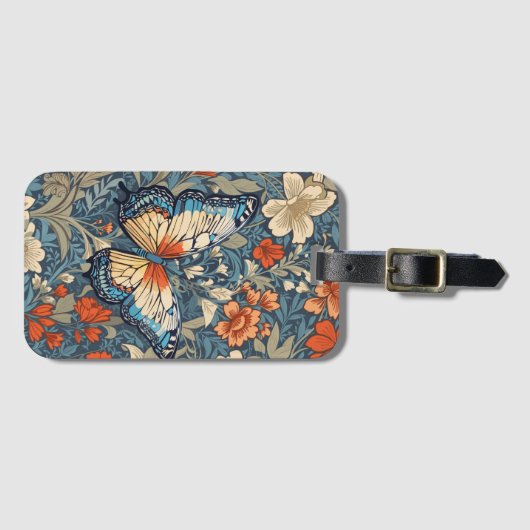 リーガルバタフライアンディストウィリアム・モリスフローラ ラゲッジタグ (正面横)