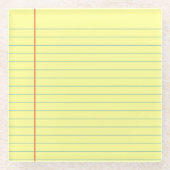 リーガルパッドパターン ガラスコースター (正面)