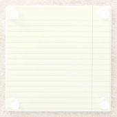 リーガルパッドパターン ガラスコースター (裏面)