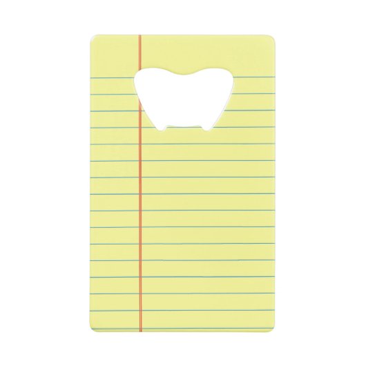 リーガルパッドパターン クレジットカード栓抜き (正面)