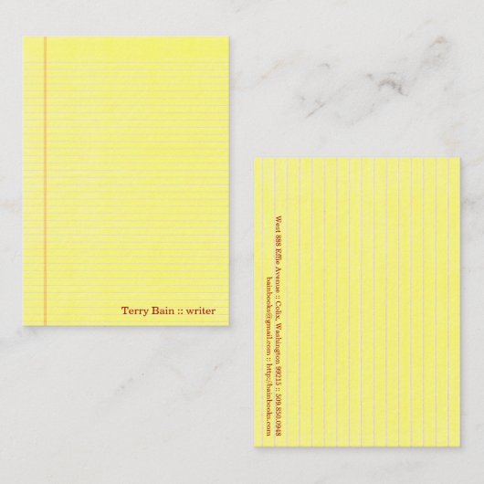 リーガルパッド 名刺 (正面/裏面)