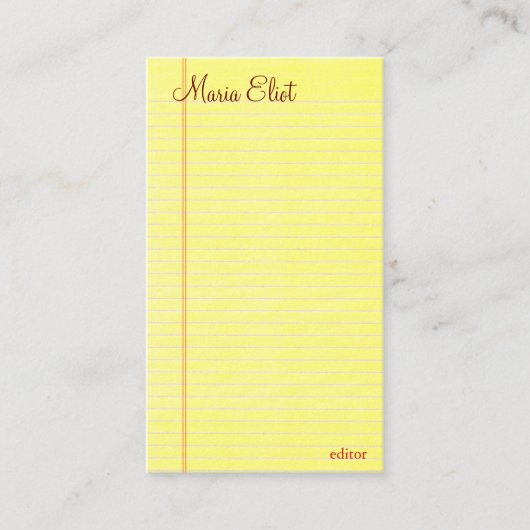 リーガルパッド 名刺 (正面)