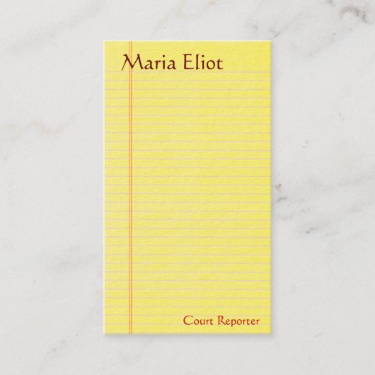 リーガルパッド 名刺 (正面)