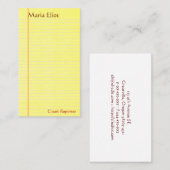 リーガルパッド（裁判所の記者、法務書記、法務） 名刺 (正面/裏面)